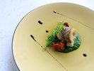【フレンチコース】カマスポワレ・春菊のクーリー バルサミコソース