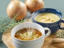 2025年冬の朝食メニュー♪〜北海道産オニオンかきたまスープ・北海道コーンポタージュ〜