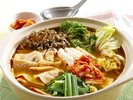 2026年春の朝食メニュー♪〜北海道産春食材たっぷりキムチ鍋〜