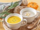 2026年秋の朝食メニュー♪〜北海道産男爵のポタージュ/北海道産かぼちゃのポタージュ〜