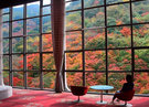 【秋】ロビーからは圧巻の全山紅葉がお楽しみいただけます♪