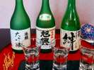 ≪梅川荘の利き酒≫大田原産の大吟醸３種を集めました。