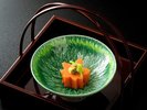 ■夕食一例|季節の先付 旬の地野菜など ※一例