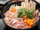 ■夕食一例|比内地鶏の旨味がたっぷり ※鍋は2人前