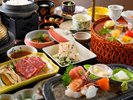 【特選四季会席】霧降高原牛のお料理がついたグレードアップ会席です