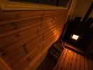 グランドサウナサイトの薪ストーブ!薪ストーブならではの煌めき♪これだけで癒されます…