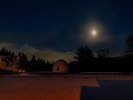 グランドサウナサイトと満月☆晴れた夜の星空きれいです!