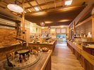 田舎の朝食ビュッフェ形式です