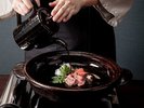 火の物<夏のお料理>信州牛肩ロースすき焼き