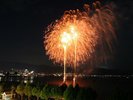 諏訪湖の花火。客室や展望露天風呂からご覧いただけます。