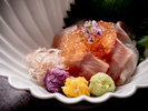 お造り<秋のお料理>大岩魚 出汁ジュレ