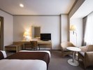 ◆スタンダードツイン/やわらかな色調に包まれたお部屋で、心安らぐ快適な時間を。(客室一例)