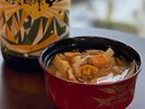 お正月の三が日だけ、朝食にお出しする具沢山のお雑煮
