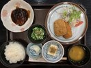 日替わり夕食:海老カツとクリームコロッケ定食