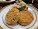 夕食:コロッケとメンチカツ