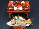 ★尾頭付き鯛など縁起物のお料理を揃えたお食い初め御前