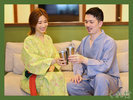 本館1階【くれ竹】フリードリンクで乾杯。語らいの時間をお楽しみください。