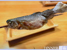 【ご夕食一例】名物の川魚の焼き物。朝採れの新鮮なものを使っているので、臭みがまったくありません。
