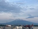 露天風呂から望む岩木山