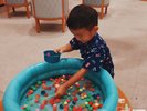 毎年恒例お祭り広場。ヨーヨー釣りや射的もあります。