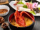 ぷりっぷりの伊勢海老をお造りで堪能したあとは、残った伊勢海老の頭をお味噌汁としてご用意いたします。