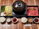 「京料理松尾川よし」のお鍋をお部屋で召し上がることができます。(しゃぶしゃぶ)