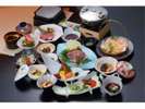 季節の会席【A5ランク三河牛】、17:30から19:00スタートでご用意できます