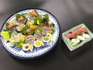 ◆【3〜5月卓袱 白鷺】新鮮魚介7種(刺身5種 寿司2種)