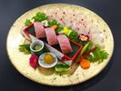 ◆26夏【6〜8月卓袱 飛鳥】鯛薄造り 本鮪にぎり寿司