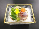 ◆26夏【6〜8月会席 梅松】鮮魚二種氷鉢盛り