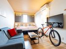 愛車を部屋に持ち込みも可能!