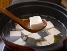 【朝食】「服部豆腐」を使用した湯豆腐