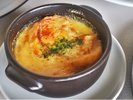 秋日和パンのオニオングラタンスープ(冬のフレンチ一例)
