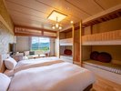 【杉の間】キャビンベッド付ファミリールームみんなでワイワイ楽しめます。