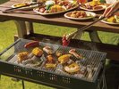 �yGARDEN BBQ�z�V�N�ȐH�ނ������ŏĂ��Ȃ���A�A�E�g�h�A�𖞋i�B