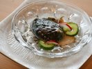 【夏のお料理一例】あわびの水貝。鮮度の良い鮑をいただく涼やかな一品。