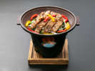 【特別料理】自家製・豚肉の味噌漬けを陶板焼きでどうぞ!