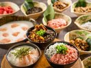 【朝食ビュッフェイメージ】真鯛の亀の井漬け山掛け等、朝から勝手丼をお楽しみください。