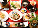 ■さざなみ会席(一例)■玄界灘産の新鮮魚介類を堪能できるスタンダードコースです
