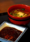 ご朝食のあんこ餅と田舎雑煮は当館の人気メニューです