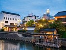 当館と堀川遊覧船の乗り場はこのようにすぐ近くです!徒歩で2分です!