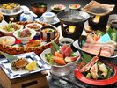 【お食事一例:秋】※タラバ蟹活鮑は変更ありませんが仕入状況季節によりお料理内容は変更となります