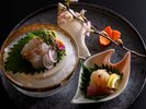 【お造り一例】氷上に咲く、海の旬。鮮度が物語る、丹後の真髄。