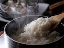【料理|朝食】 丹後コシヒカリの釜炊き御飯