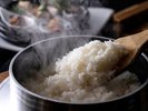 【料理|朝食】 丹後コシヒカリの釜炊き御飯