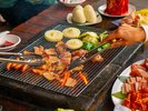 �O�ŐH�ׂ�ƁA���������������B���܂��̗���BBQ�B