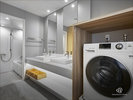 【ロングステイ】洗面台は2つ、洗濯機もございます。長期滞在でもストレスフリーな家電つき!