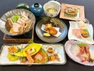 紫尾庵流創作懐石料理一例:季節を彩る旬の食材を用い、紫尾庵流のお料理をご提供致します。
