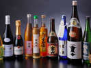 日本酒、焼酎、梅酒、洋酒、アイテム豊富にご用意。(花小路彩月/城崎温泉)