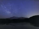 【周辺の星空】湖畔から望む満天の星空